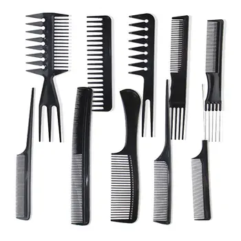 

Hair Salon Barber Shop 10 Sets Of Hair Professional Comb Hair Dyed Hair Tail Anti-static Hair Plastic Hair Comb Set