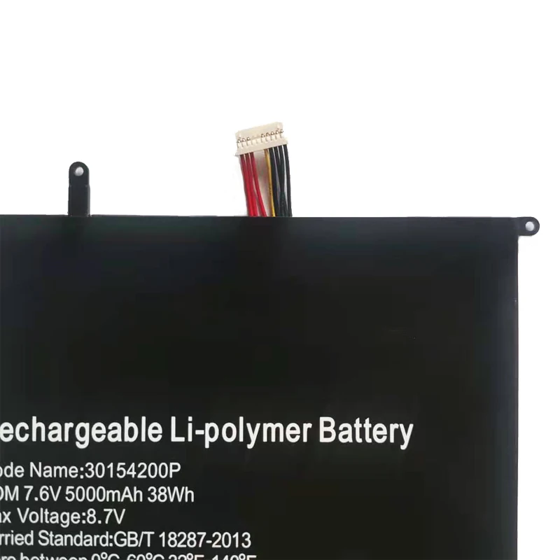 Substituição Portátil Tablet Bateria Notebook Acumulador com 10 Pinos Fio Plug Novo 3.8v 5000mah 30154200p Hw37154200 Bateria e energia extra p/ tablet - Imagem 3