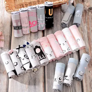 

5pcs Cotton Ladies Panties Underpants Female Seamless Crotch Plus Size Middle Waist Sexy Underpants Girls Womens Underwear