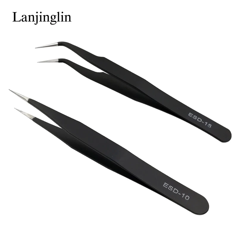 1pc Stainless Steel Straight And Curved Eyelashes Tweezers Eyelash