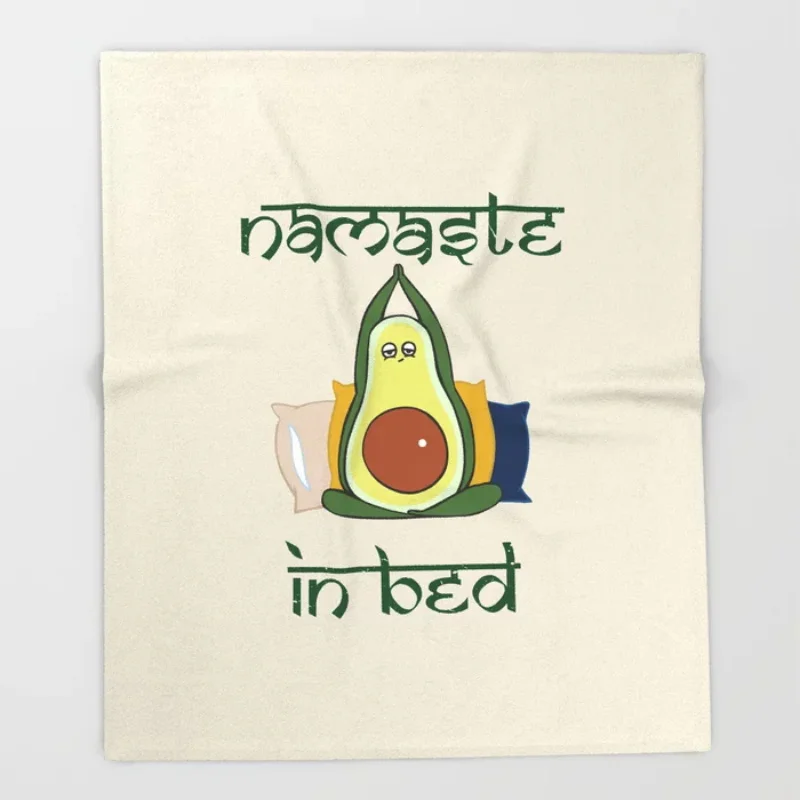 Avocado Namaste In Bed Throw Blanket