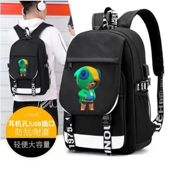 

New Game hero Leon Crow Backpack With USB Charge Men Women USB Travel Laptop Shoulder Bag Children Fashion Schoolbag