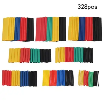 

164pcs 328pcs set Heat Shrinkable Tube Insulation Sleeve Flame Retardant Terminal Electrical Wiring Data Line Heat Shrinkable