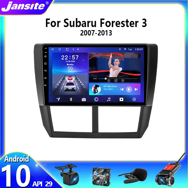 Магнитола Jansite на Android 10 для Subaru Forester 3 SH 2007-2013 мультимедийный видеоплеер с