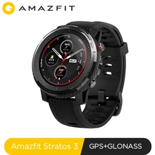 Глобальная версия, Новые смарт-часы Amazfit Stratos 3, gps, 5 АТМ, Bluetooth, музыкальный двойной режим, 14 дней, умные часы для Xiaomi