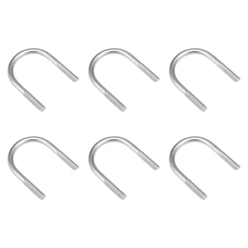

uxcell M8 304 Stainless Steel U-Bolt Fastener for 42mm Pipe Diameter 6pcs