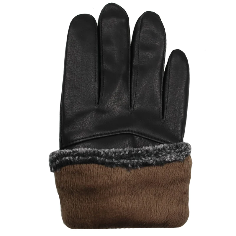 Зимние мужские кожаные перчатки ветрозащитный сенсорный экран сохраняет тепло вождения Guantes мужские осенние кожаные перчатки черный