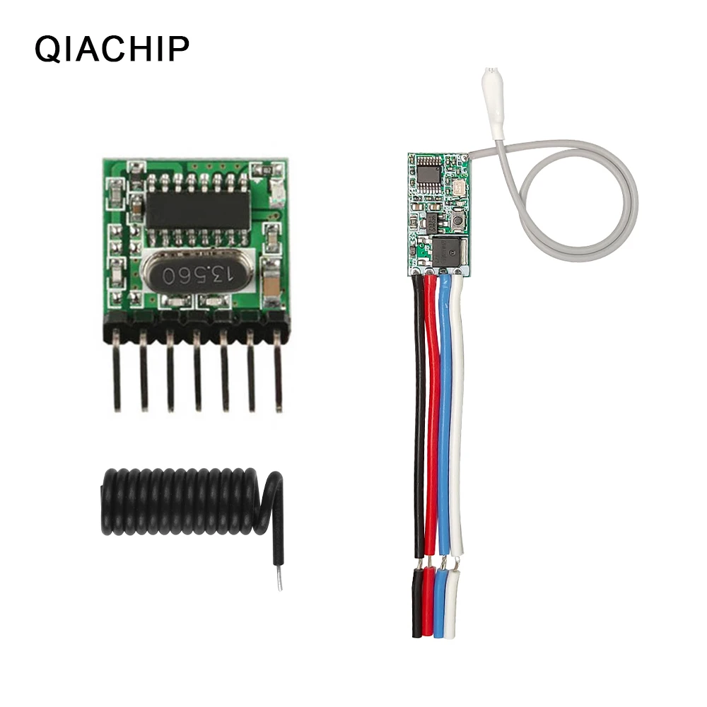 QIACHIP Универсальный Беспроводной удаленного Управление переключатель DC 12 V 24 V привело переключатель 433 Mhz РФ приемник модуль+ 4 CH РФ передающая антенна