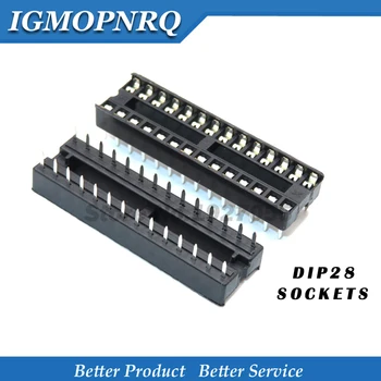

10pcs DIP-28 28pin Sockets DIP DIP28 IC Sockets Adaptor Solder Type Socket Narrow