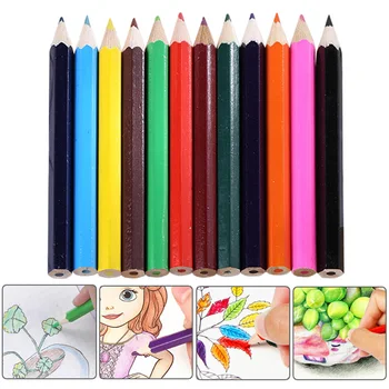 

Coloured Pencil Wooden Colorful Pencils School Supplies For Painting 12 Count Durable