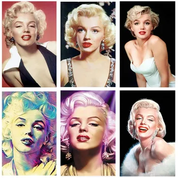 

Full Diamonds "Marilyn Monroe" DIY 5D Diamond Painting Cross Stitch Home Decor Picture Of Rhinestone Handmade
