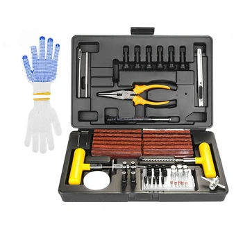 

100pcs Car Tire Repair Tool Set Studding Kit Set Auto Bike Tubeless Tire Tyre Puncture Plug Garage Car Accessories