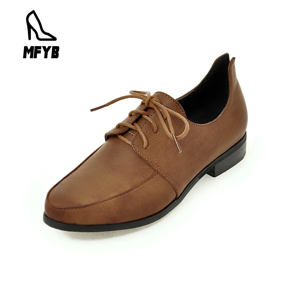 

MFYB Women's single shoes 2019 autumn new comfortable low heel women's shoes large size 34-43 cross strap casual shoes