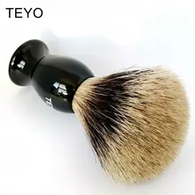 Двухполосная тонкая щетка для бритья из барсука с полимерной ручкой, щетка для бороды, идеально подходит для влажного бритья, бритва с двойным краем, безопасная бритва