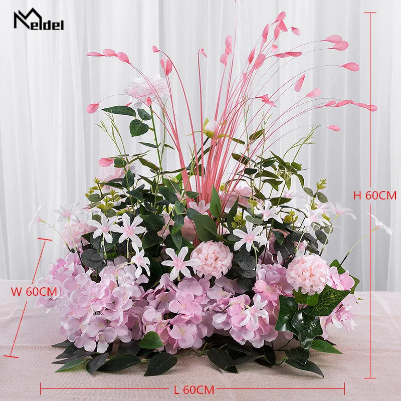 Purple Meldel 50 см DIY свадебный цветок стены композиция поставки Шелковый Maidenhair искусственный ряд цветов Декор Свадебный фон Декор - Цвет: Purple
