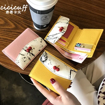 

CICICUFF Brand Women Genuine Leather Short Wallet High Quality Girl Wallets Fashion Female Purse Female Wallet Carteira Feminina
