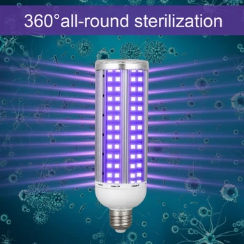 

60W UV Germicidal Lamp UV Sanitizer For Home Remote Control Disinfection Lamp Light E26/E27 LED UVC Light Bulb Sterilization