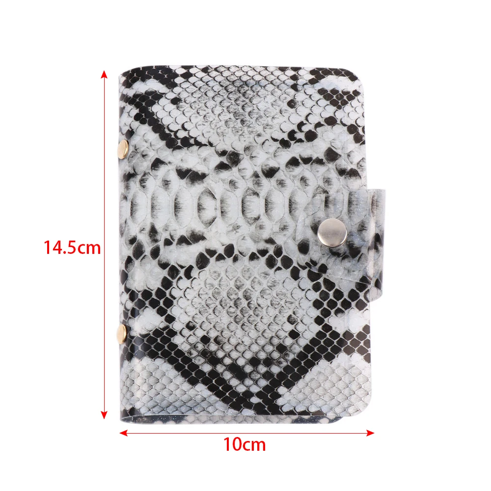 20 Slots Credit Card Bag Holder Fashion Snake Pattern Card Case Plastic ID Bank Bus Cards Organizer Anti-lost Cards Pocket Pouch