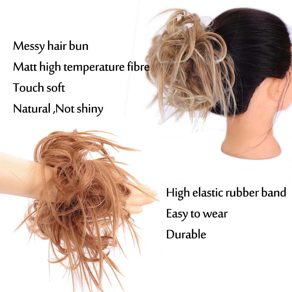 TALANG Messy Scrunchie Chignon волосы пучок прямой эластичный пояс шиньон для создания