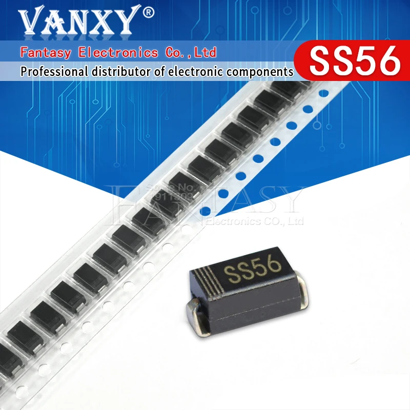 100 шт. SS56 SR560 DO-214AA 60V 5A SMA SMD диод Шоттки DO-214AC | Электронные компоненты и