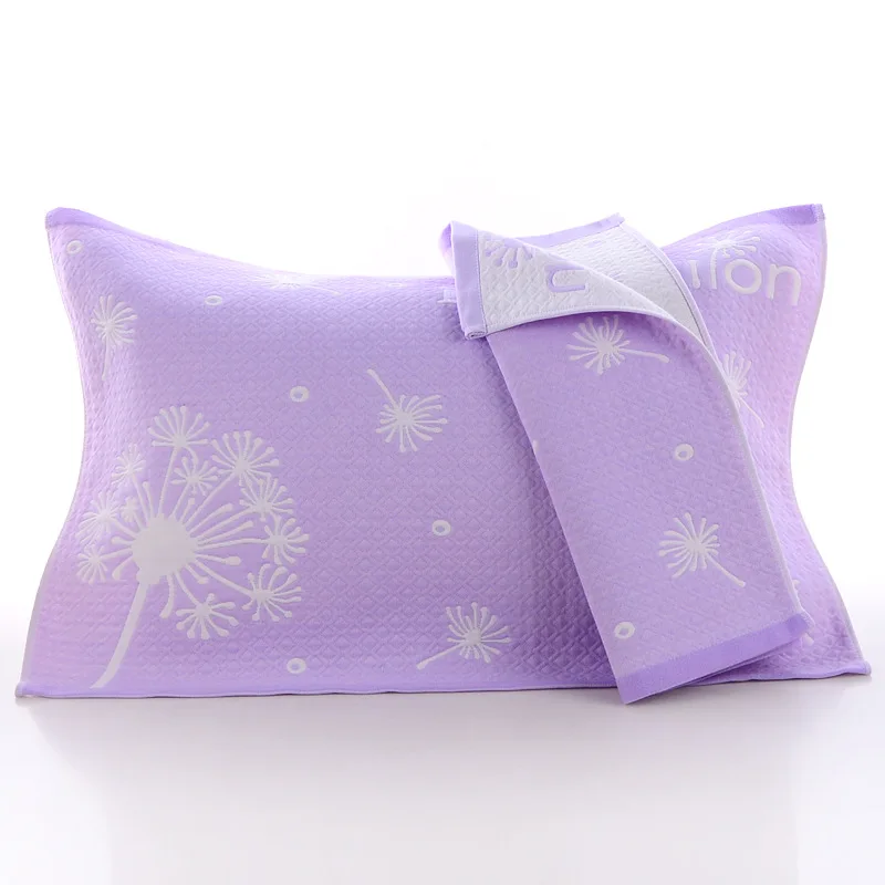 XT Pure Cotton Gauze Pillow Case Gaoyang Manufacturers Direct Selling Three Layer Top Grade Fabric Pillow Case Soft Breathable W