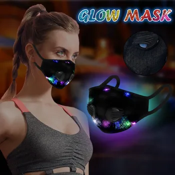 

LED Flashing Luminous maske fashion Dust maske Anti Pollution Respirator PM2.5 Dustproof Safety Breathable cool maske quality519