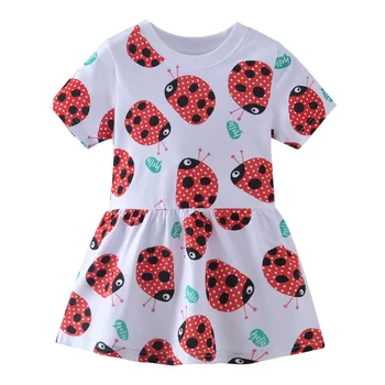 

kids casual dresses for girls dresses size 3 5 7 year holiday baby girl ladybug horse unicorn dress girls summer clothes cotton
