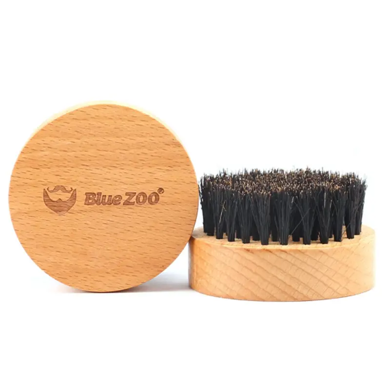 Natural Boar Bristle Beard Brush For Men That Works Wonders To Comb Beards and Mustache Bamboo Face Massage