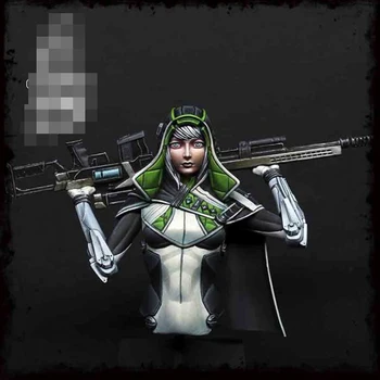 

1/10 Resin Character Half-length Bust Model Mechanical Female Warrior Asha X258