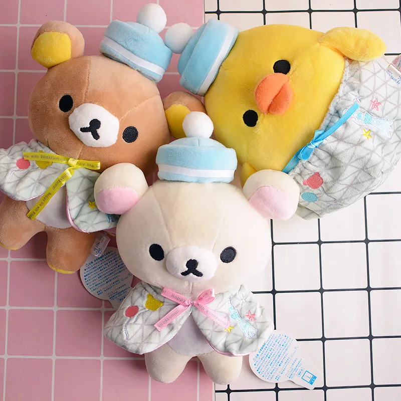 3 шт./компл. от 18 до 22 см Новинка Rilakkuma аниме мягкие милые плюшевые куклы пушистые