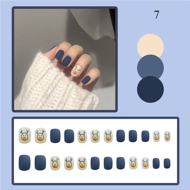 Nails Art Nail Tips Press on False with Designs Set Full Cover Artificial Short Packaging Kiss Display Clear Tipsy Stick