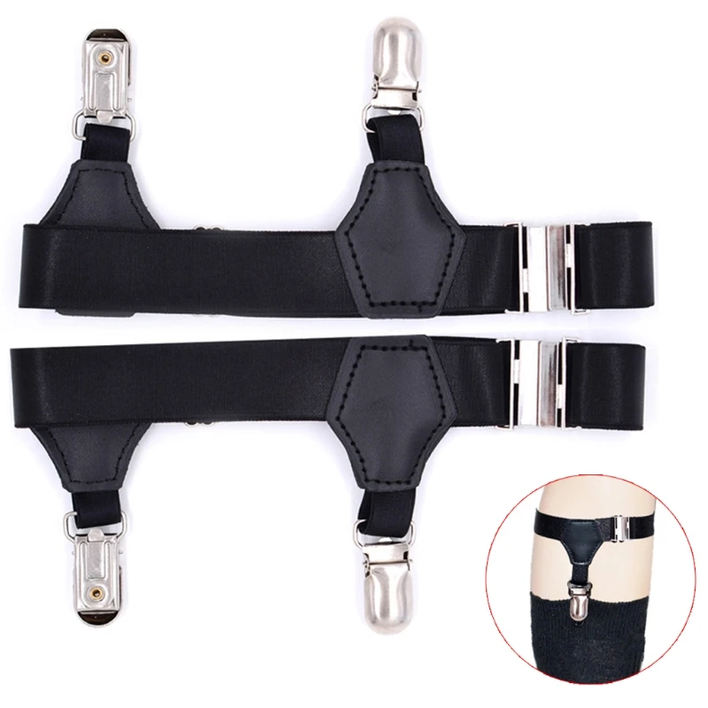 

2Pcs/Set Socks Garters Belt Suspenders Adjustable Non-slip Clips For Men Women Au02 21 Dropshipping