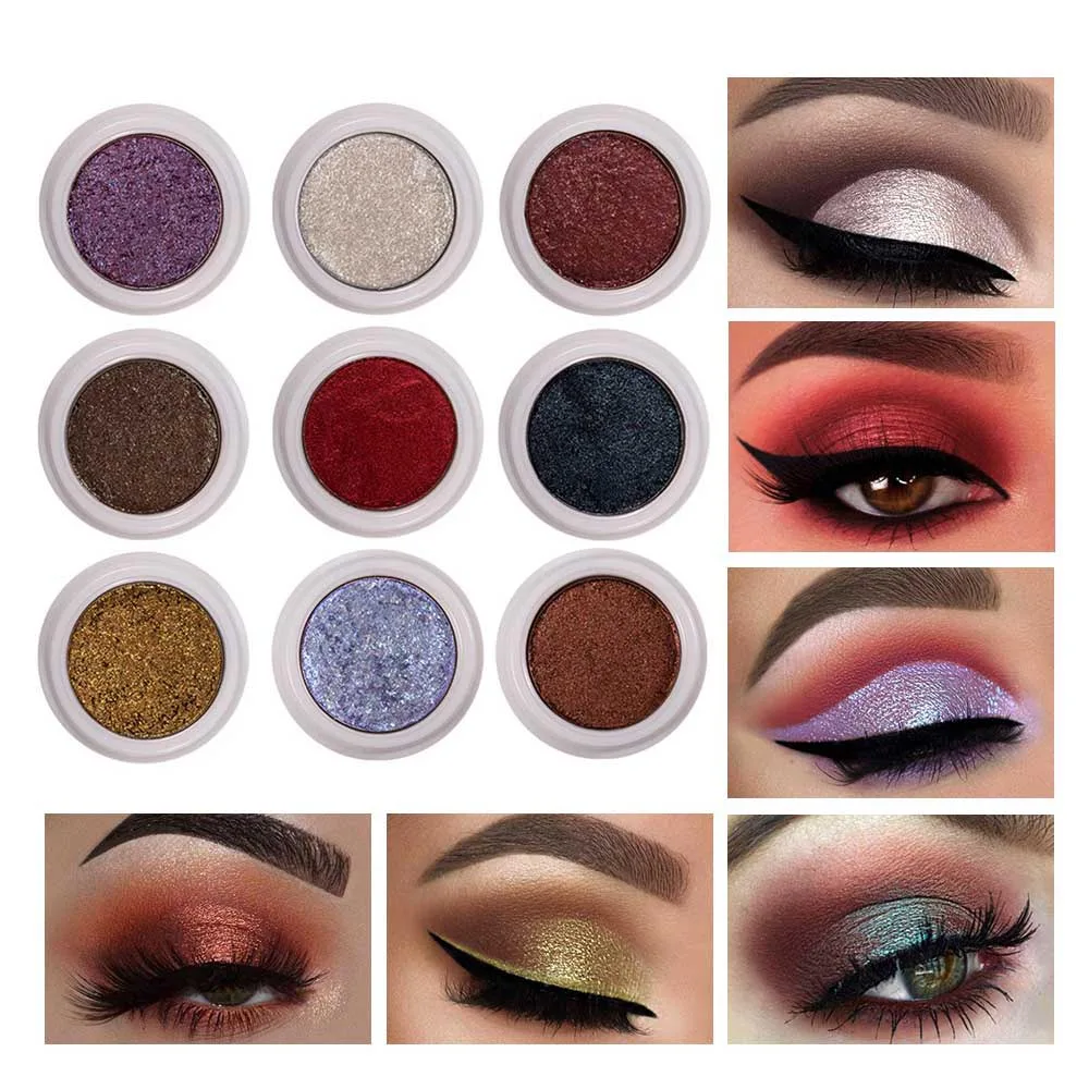 

12 Colors Eye Shadow Mashed Potato Monochromatic Pearlescent Glitter Eyeshadow Cream Makeup Shine Metal Chameleon Eye Cosmetic
