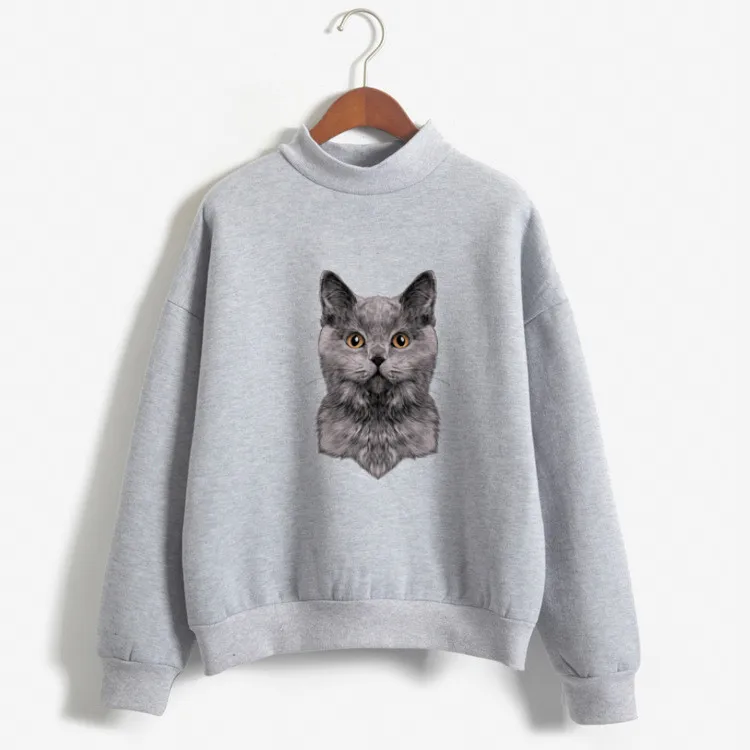 

basic Fashion full Sleeves Letter Harajuku Print Light Pink Pullovers Tops Cotton Women's Hooded Sweatshirt Tops Gray White