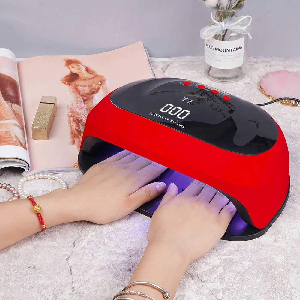 T2 72w Nail Dryer LED Lamp 36PCS LEDs Dual hands For Curing UV Gel Polish With 10/30/60s Timer Smart for Manicure | Красота и