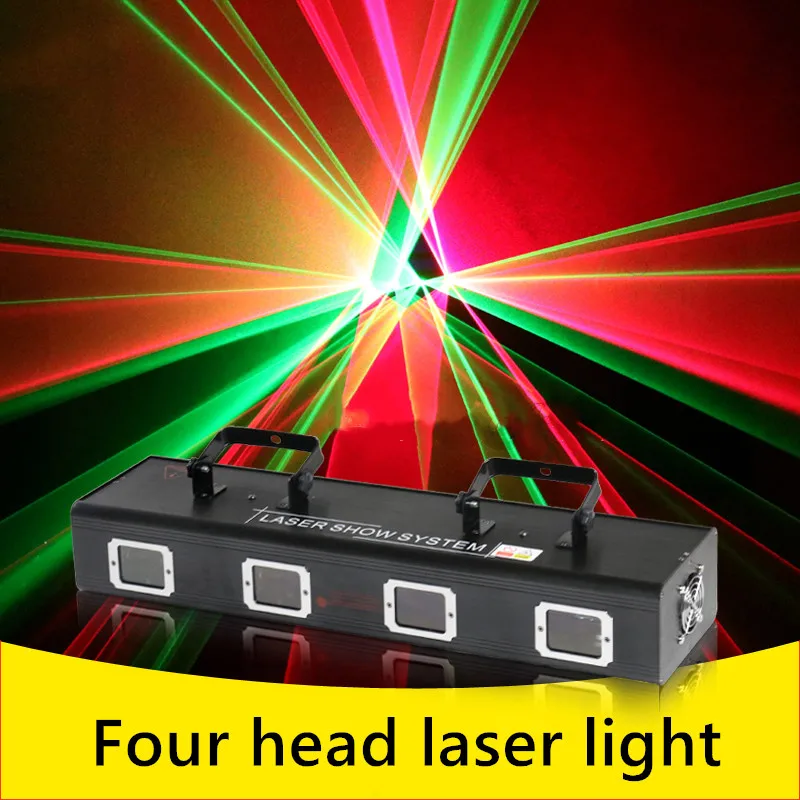 Disco beam line scanning RGBY four-color laser Disco 4 lens DJ suitable for family gathering music p