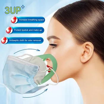 

3d Masks Holder Disposable Mask Holder Can Be Replaced Washed Wormwood Antibacterial Cloth Mask Reusable Dust-proof Smog-proof