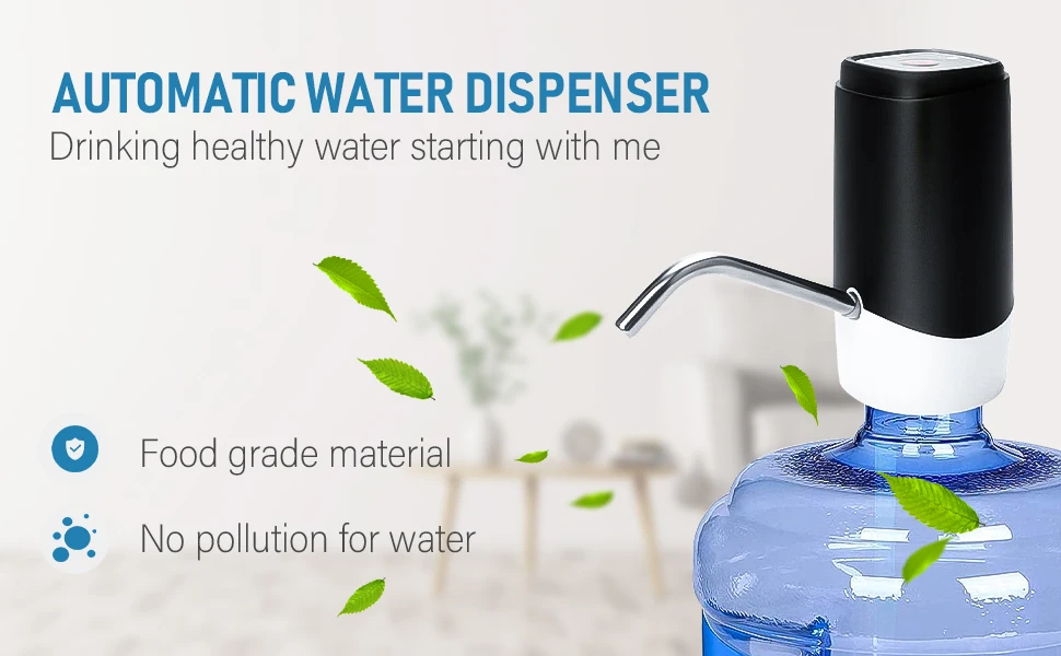 Universal Manual Drinking Water Pump 5 Gallon Water Bottle Cooler Dispenser Water Bottle Switch for Home Kitchen Office Blue 