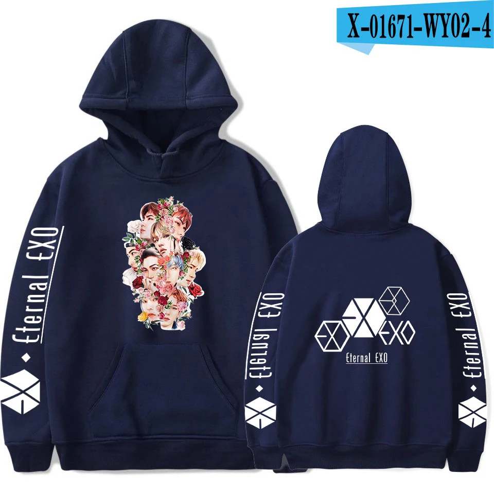 P Новое поступление EXO PLANET#5 толстовки для мужчин Повседневный пуловер уличная Толстовка Sudadera Hombre мужской EXO PLANET#5 толстовка мужские топы - Цвет: P
