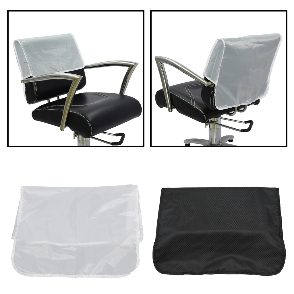 Professional Salon Baber Hairdressing Chair Back Covers Clear Black 19' Beauty Protector Vinyl Round Waterproof Seat Back Cover