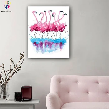 

DIY colorings pictures by numbers with colors Red-crowned cranes picture drawing painting by numbers framed Home