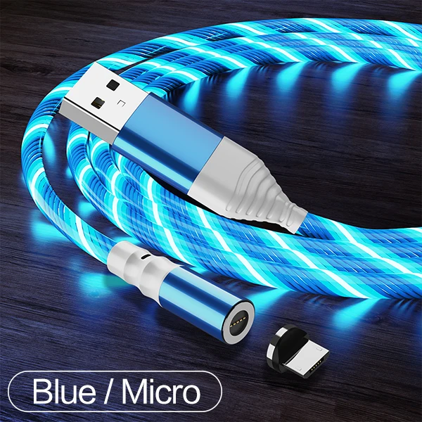 POPSTAND Магнитный кабель Micro USB для iPhone samsung, кабель для быстрой зарядки и передачи данных, магнитный кабель для зарядного устройства usb type C, кабель для мобильного телефона - Цвет: blue cable-micro