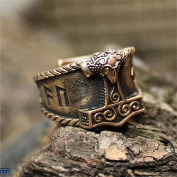

New Punk Viking Rune Ring Fashion Men’s Jewelry Ring Retro Trend Jewelry Hip Hop Rock Accessories Gift Wholesale