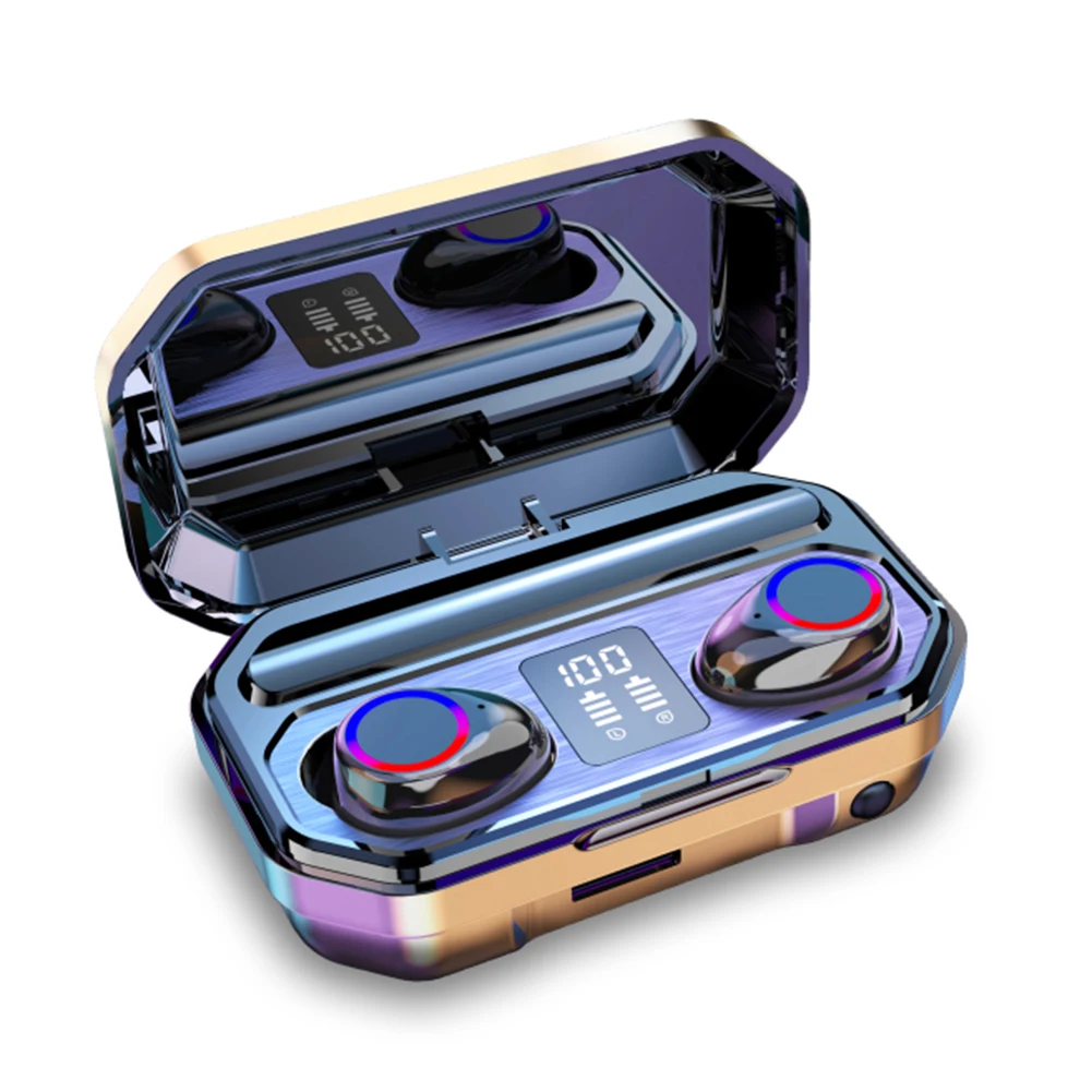TWS Earbuds Wireless Stereo Bluetooth 5 0 Sport Earphones with Mic LED Power Display Mini Headphone Headset with Charging Box