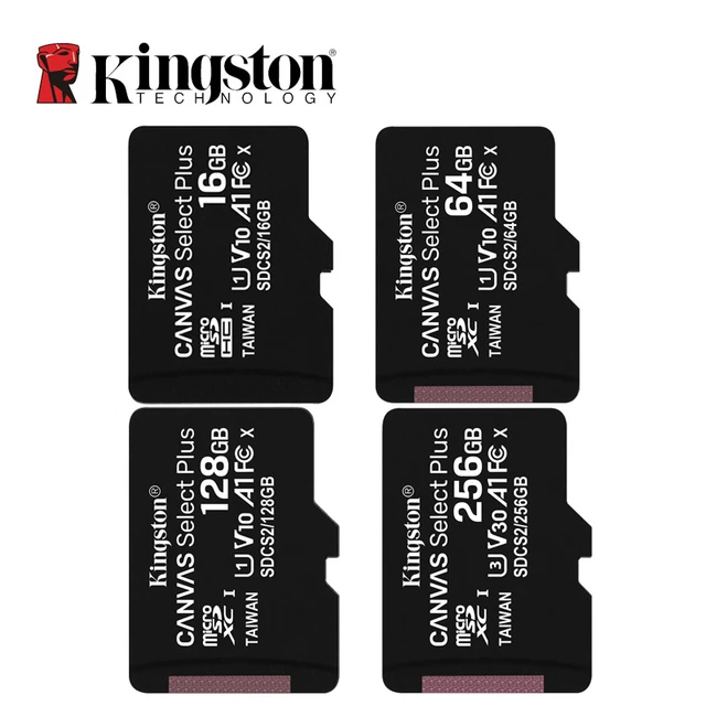 Canvas Select Plus microSD Card, A1, Class 10 UHS-I, 64GB to 512GB -  Kingston Technology