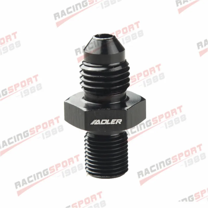 Aluminum BSP Straight Fitting Adapter AN4 AN6 AN8 AN10 AN12 To 1/8" 1/4" 3/8" 1/2" 3/4" ADLER SPEED Black