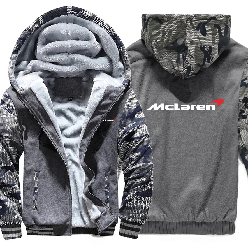 Mclaren толстовки Зимний камуфляжный чехол куртка мужская шерстяная подкладка флис Mclaren толстовки