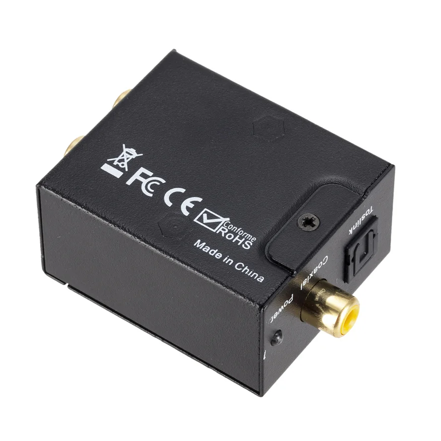 Analog To Digital ADC Converter Optical Coax RCA Toslink Audio Sound Adapter SPDIF Adaptor For Apple TV For Xbox 360 DVD