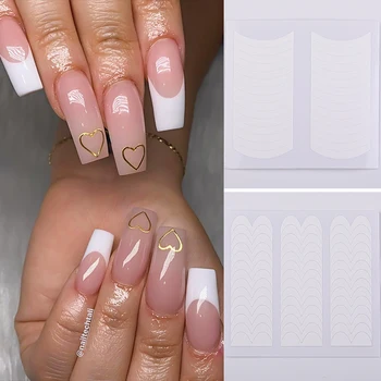 

Nail Stickers Geometry Stripe French Swirls Nail Art Vinyls Circle Stars Hear Tape Stencil Tips Guide Decoration DIY