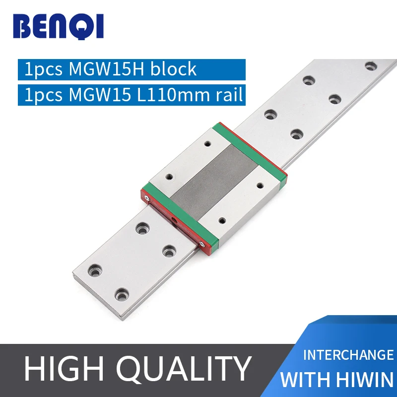 

miniature widen linear guideway MGW15-L110mm + MGW15H block